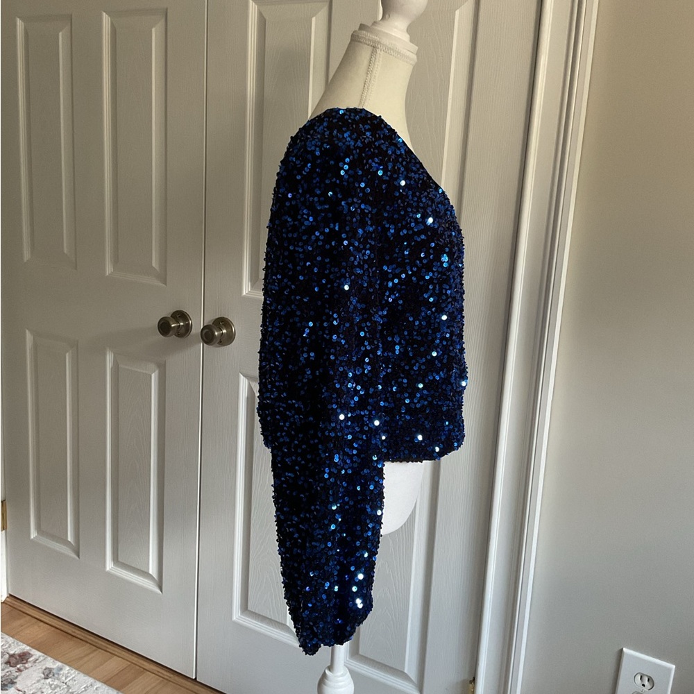 Intempo One-Shoulder Sequin Top - Picture 5 of 13